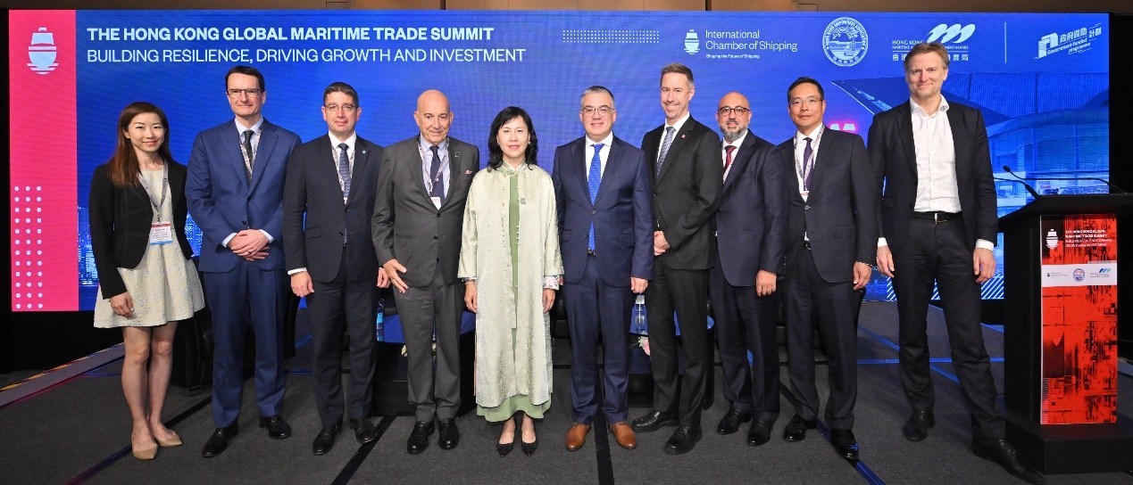 国际航运公会主办的第二届全球航运贸易高峰会,为「香港海运周2025」揭开序幕。 国际航运公会主办的第二届全球航运贸易高峰会,为「香港海运周2025」揭开序幕。